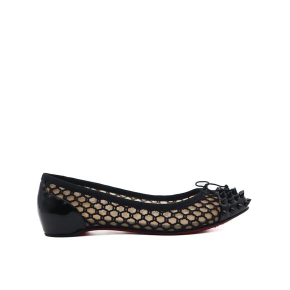 Christian Louboutin Mix Flats Spiked Cord Knotted Size 37